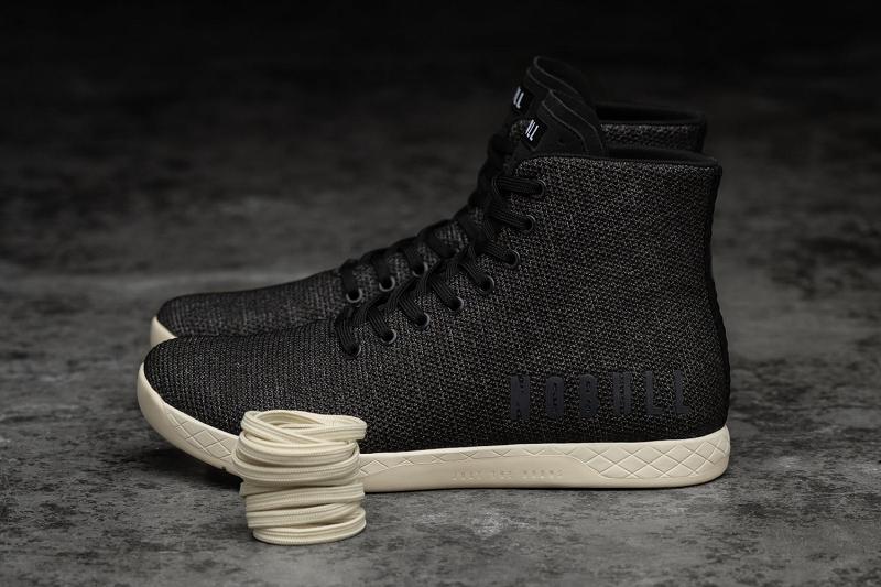 Black Nobull High-Top Heather Men's Trainers | CA A1235H